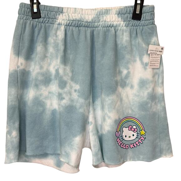 New ~ HELLO KITTY SANRIO ~ Tie Dye Unicorn Shorts Size M - Picture 1 of 5